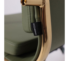 Кресло AksHome INDIGO (Индиго) LB зеленый/золотой