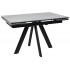 Стол раздвижной JACK-120 120(30+30)*80 мрамор светлый - compact cer/черный