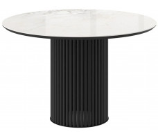 Стол Askar Round-116 brecha gloss premium cer/черный