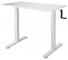 Стол с регулируемой высотой Manual Desk Compact White 136*80*3,6 см