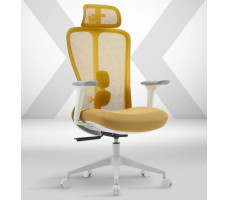 Кресло SPARX Fansil (Фансиль) White/Cyan белый/желтый