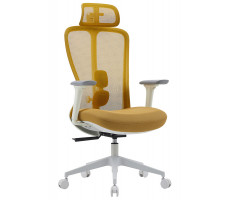 Кресло SPARX Fansil (Фансиль) White/Cyan белый/желтый