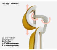 Кресло SPARX Fansil (Фансиль) White/Cyan белый/желтый