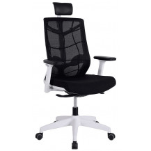 Кресло CHAIR MEISTER NATURE II SLIDER (с подголовником) черный/каркас белый