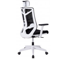 Кресло CHAIR MEISTER NATURE II SLIDER (с подголовником) черный/каркас белый