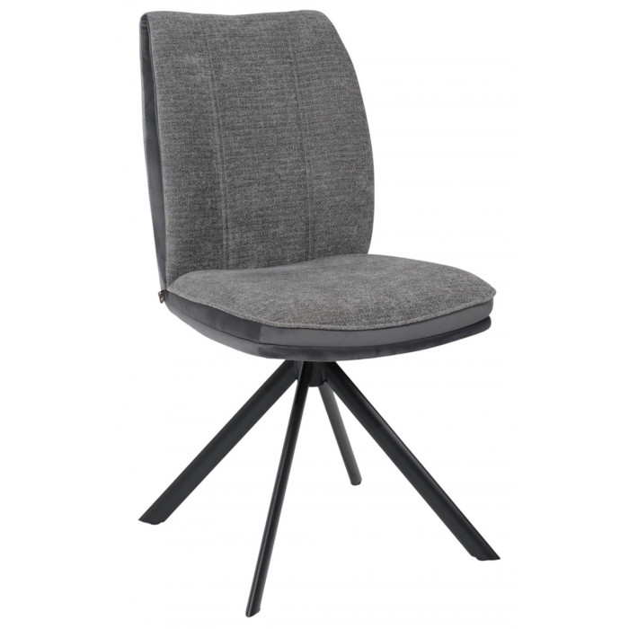 Стул поворотный SMART-R 360 g22 GRAPHITE шенилл LUX - d10 HEMATITE LUX/черный