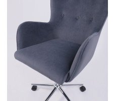 Кресло BELLA (Белла) XL Chrome Kiton 713 Graphite велюр/графит
