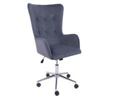 Кресло BELLA (Белла) XL Chrome Kiton 713 Graphite велюр/графит