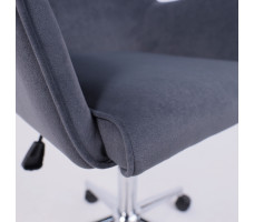 Кресло BELLA (Белла) XL Chrome Kiton 713 Graphite велюр/графит