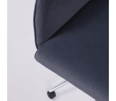 Кресло BELLA (Белла) XL Chrome Kiton 713 Graphite велюр/графит