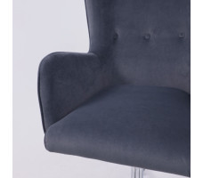 Кресло BELLA (Белла) XL Chrome Kiton 713 Graphite велюр/графит