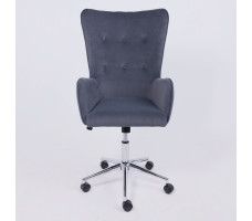 Кресло BELLA (Белла) XL Chrome Kiton 713 Graphite велюр/графит