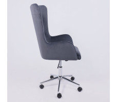 Кресло BELLA (Белла) XL Chrome Kiton 713 Graphite велюр/графит