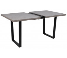 Стол FIT 140 (140-180)*85 бетон светлый/черный