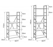 Стеллаж SIGNAL LOFT R4 (Лофт) 60*30*115 черный