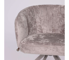 Стул поворотный SHELLY-R 360 m04 GREY BEIGE LUX/капучино