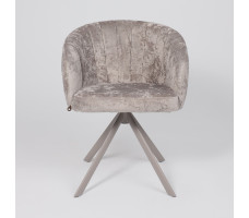 Стул поворотный SHELLY-R 360 m04 GREY BEIGE LUX/капучино