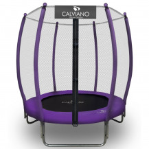 Батут с защитной сеткой Calviano 140 см - 4,5ft OUTSIDE master purple (фиолетовый)