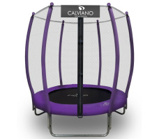 Батут с защитной сеткой Calviano 140 см - 4,5ft OUTSIDE master purple (фиолетовый)