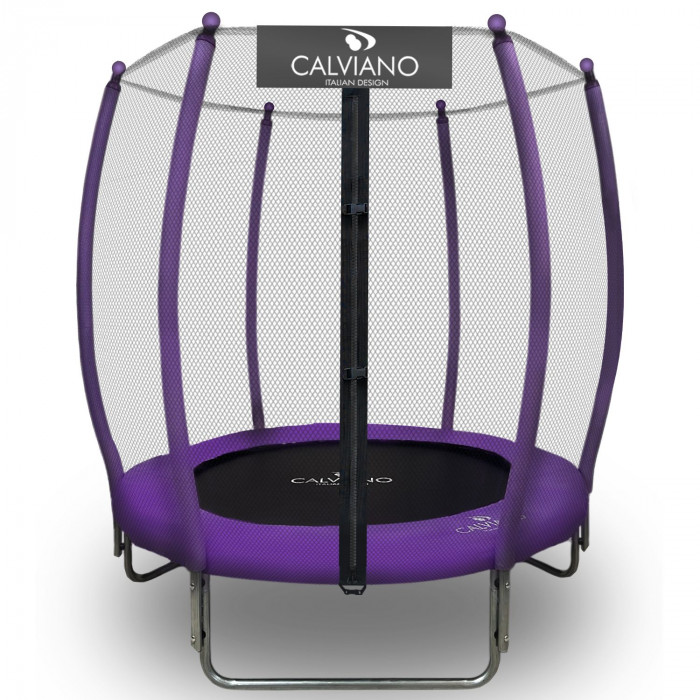 Батут с защитной сеткой Calviano 140 см - 4,5ft OUTSIDE master purple (фиолетовый)