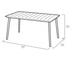Стол уличный Metal Outdoor бронза