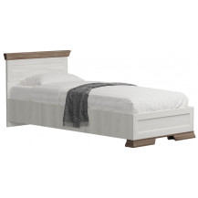 Кровать Marselle LOZ90х200 М 90*200 ясень снежный/дуб сонома темный (с металлическим основанием)