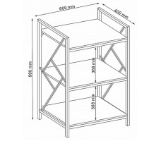 Стеллаж SIGNAL TABLO R3 60*40*99 дуб/темно-коричневый