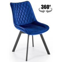 Стул поворотный Halmar K520 синий/черный