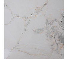 Стол AV 2317 МДФ+керамика 900*900 натуральный, глянцевый GOLD JADE/черный+HPL Виктори натуральный