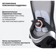 Кресло SPARX Enigma Plus (Энигма Плюс) Black/Dark Grey черный/темно-серый