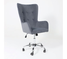 Кресло BELLA (Белла) XL Kiton 713 Graphite велюр/графит
