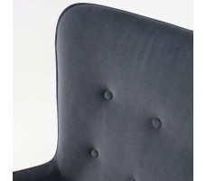 Кресло BELLA (Белла) XL Kiton 713 Graphite велюр/графит