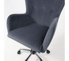 Кресло BELLA (Белла) XL Kiton 713 Graphite велюр/графит