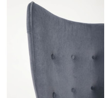 Кресло BELLA (Белла) XL Kiton 713 Graphite велюр/графит
