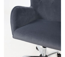 Кресло BELLA (Белла) XL Kiton 713 Graphite велюр/графит