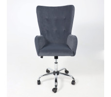 Кресло BELLA (Белла) XL Kiton 713 Graphite велюр/графит