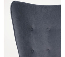 Кресло BELLA (Белла) XL Kiton 713 Graphite велюр/графит