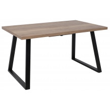 Стол FIT 140 (140-180)*85 дуб галифакс табак/черный Стол FIT 140 (140-180)*85 дуб галифакс табак/черный