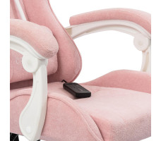 Вибромассажное кресло Calviano Amarone Pink plush ткань розовый