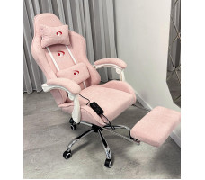 Вибромассажное кресло Calviano Amarone Pink plush ткань розовый