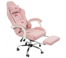 Вибромассажное кресло Calviano Amarone Pink plush ткань розовый