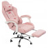 Вибромассажное кресло Calviano Amarone Pink plush ткань розовый