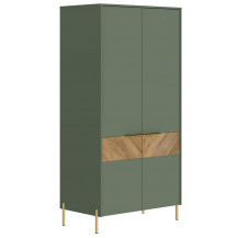Шкаф Siena SZF2D 101,5*60*201 дымчатый зеленый/дуб вотан