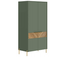 Шкаф Siena SZF2D 101,5*60*201 дымчатый зеленый/дуб вотан