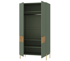 Шкаф Siena SZF2D 101,5*60*201 дымчатый зеленый/дуб вотан