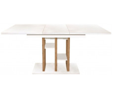 Стол BEST раздвижной обеденный 1180*(1570)*800*760 белый структурный / дуб натуральный