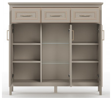 Тумба Classic KOM1W2D3S 136*40,5*133 глиняный серый
