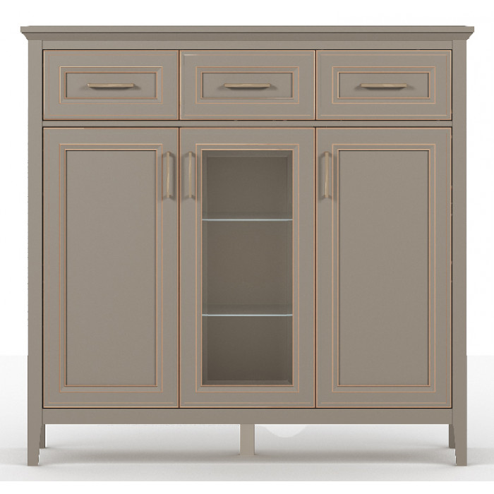 Тумба Classic KOM1W2D3S 136*40,5*133 глиняный серый
