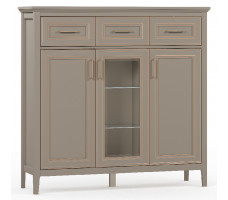 Тумба Classic KOM1W2D3S 136*40,5*133 глиняный серый