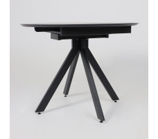 Стол AV 1107 HPL+МДФ 1000(1350)*750 черный тунис/черный